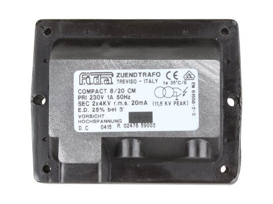 FIDA Compact 8/20 CM ignition transformer, art: TE082D.