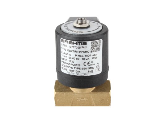 Brahma E6G*SR8*3/8*GMO 13767200 Gas Electromagnetic Valve