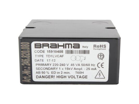 Brahma TD1LVCAF 15910408 ignition transformer
