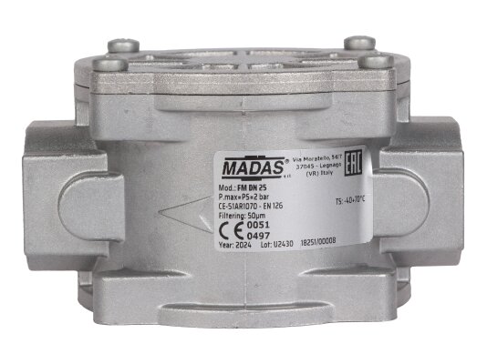 Gas filter Madas FM DN 25 2 bar, art: FM04.