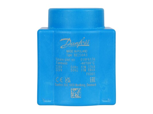 Danfoss BE230AS electromagnetic coil, 018F6176